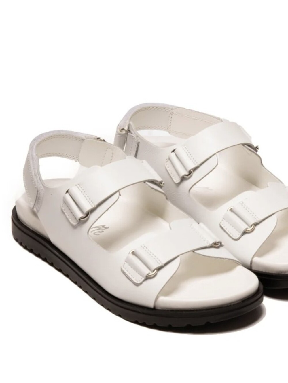 l'intervalle White Leather 'Corsica' Minimalist Strap Sandals (EU 41/US 10)